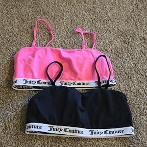 Juicy Couture Girls Pink and Black Bandeau Set